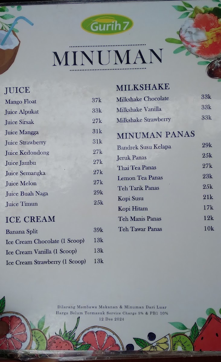Menu Gurih 7 Bogor Indonesia-9