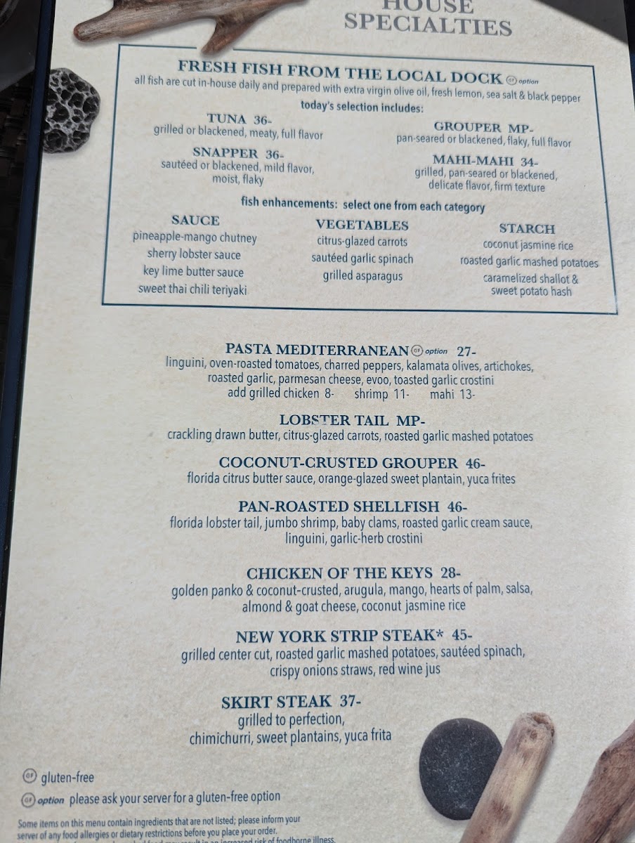 Menu Gus' Grille - Reefhouse Resort & Marina-3