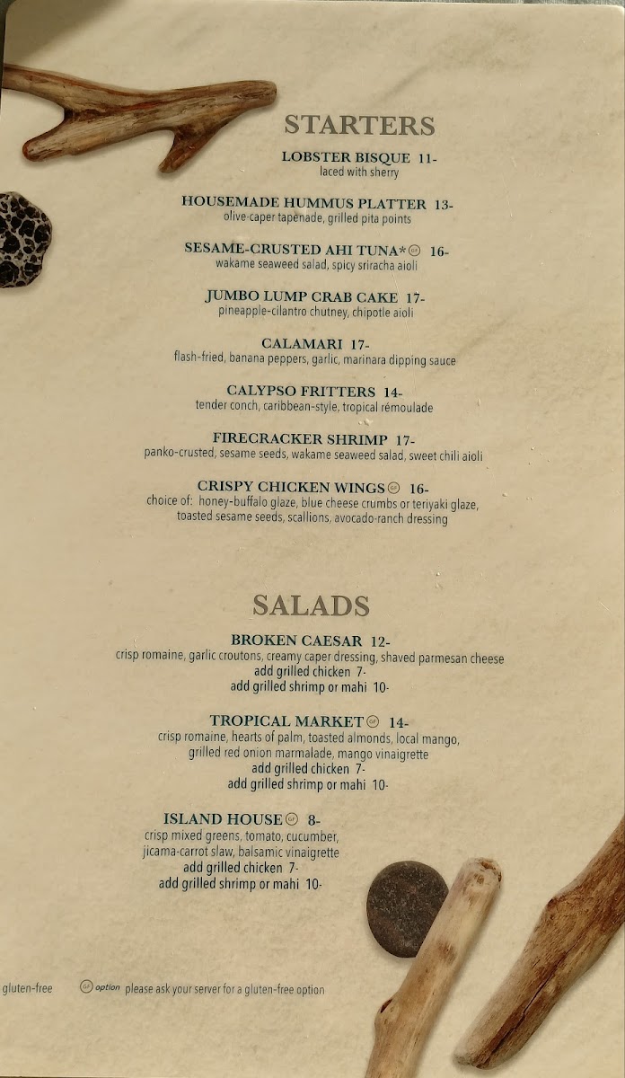 Menu Gus' Grille - Reefhouse Resort & Marina-4