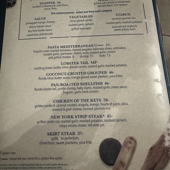 Menu Gus' Grille - Reefhouse Resort & Marina-6