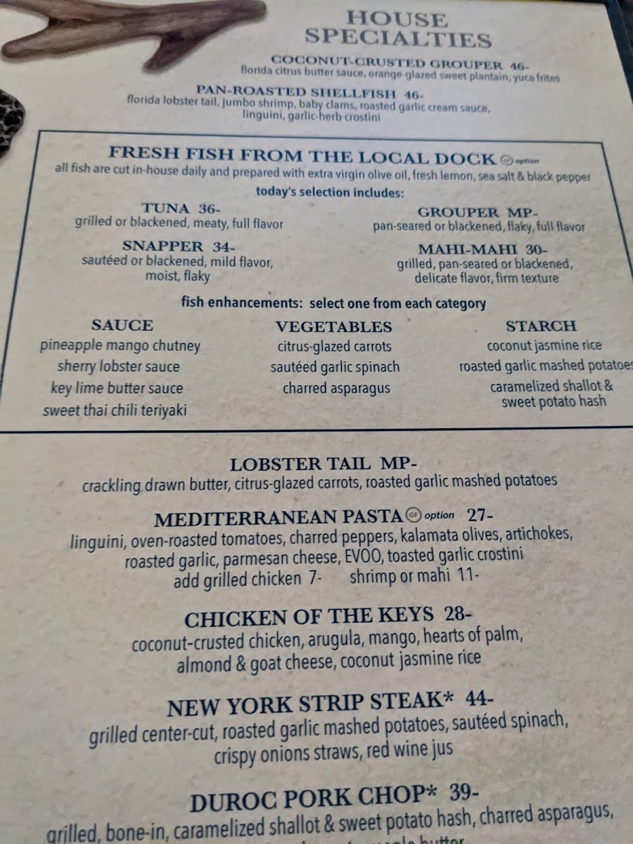 Menu Gus' Grille - Reefhouse Resort & Marina-9
