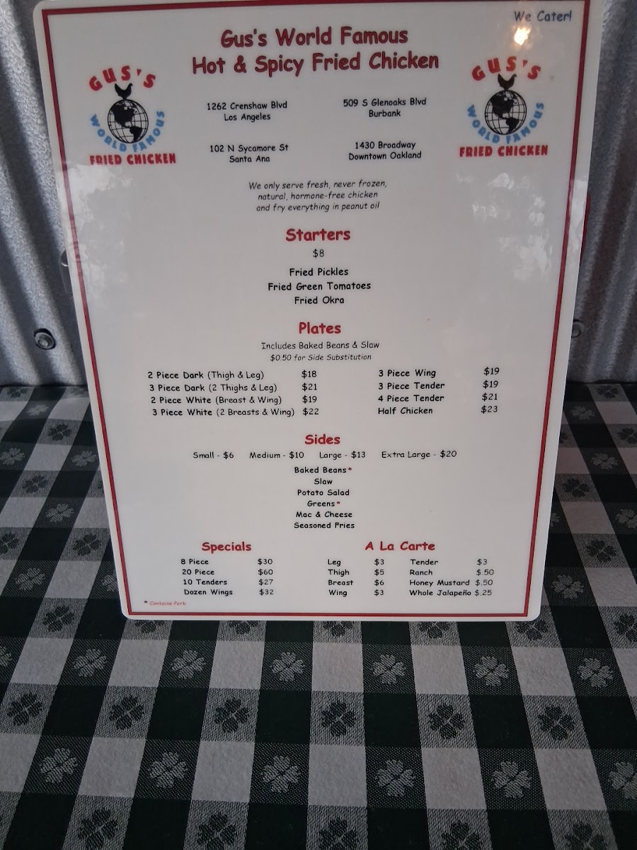 Menu Gus's World Famous Fried Chicken-2
