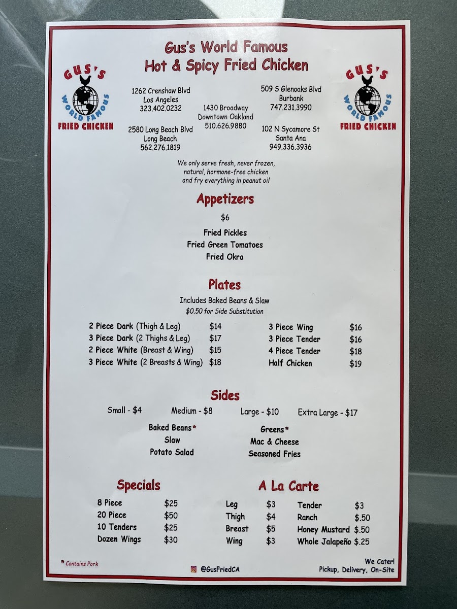 Menu Gus's World Famous Fried Chicken-4