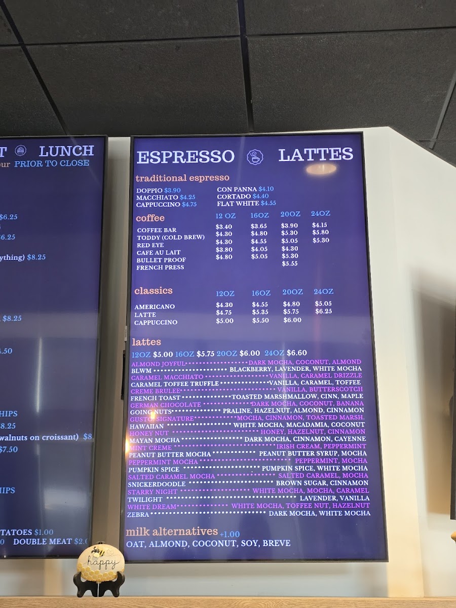 Menu Gusto Coffee Shop - Creekside-5