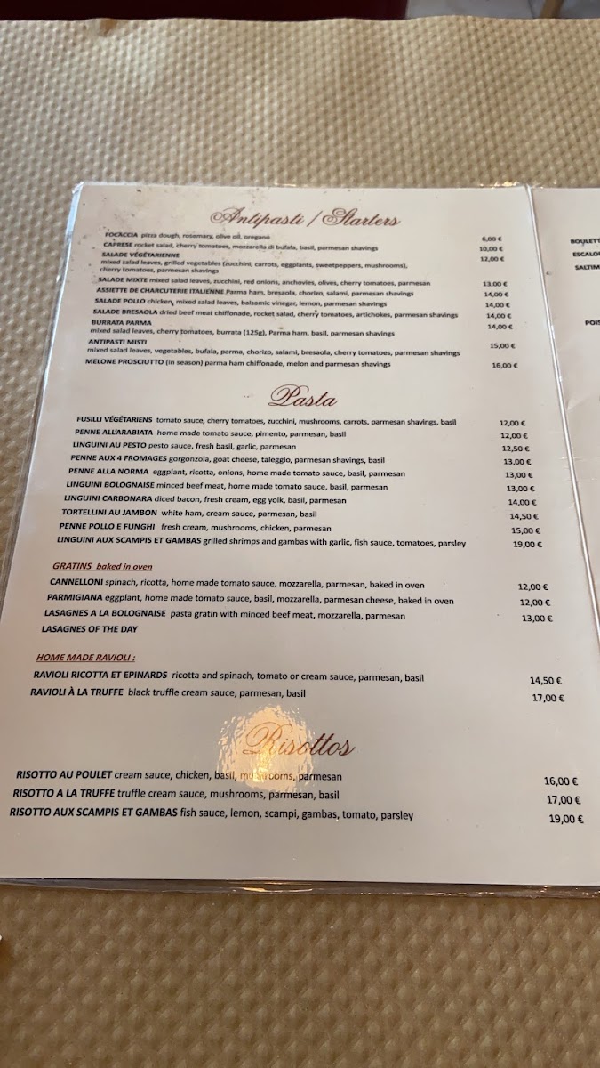 Menu Gusto Italia Amélie-1