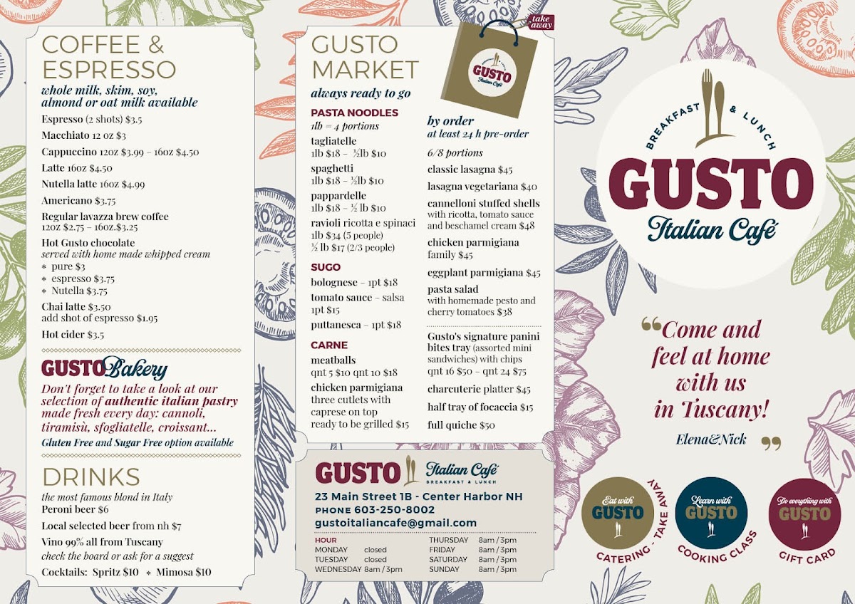 Menu Gusto Italian Café-5