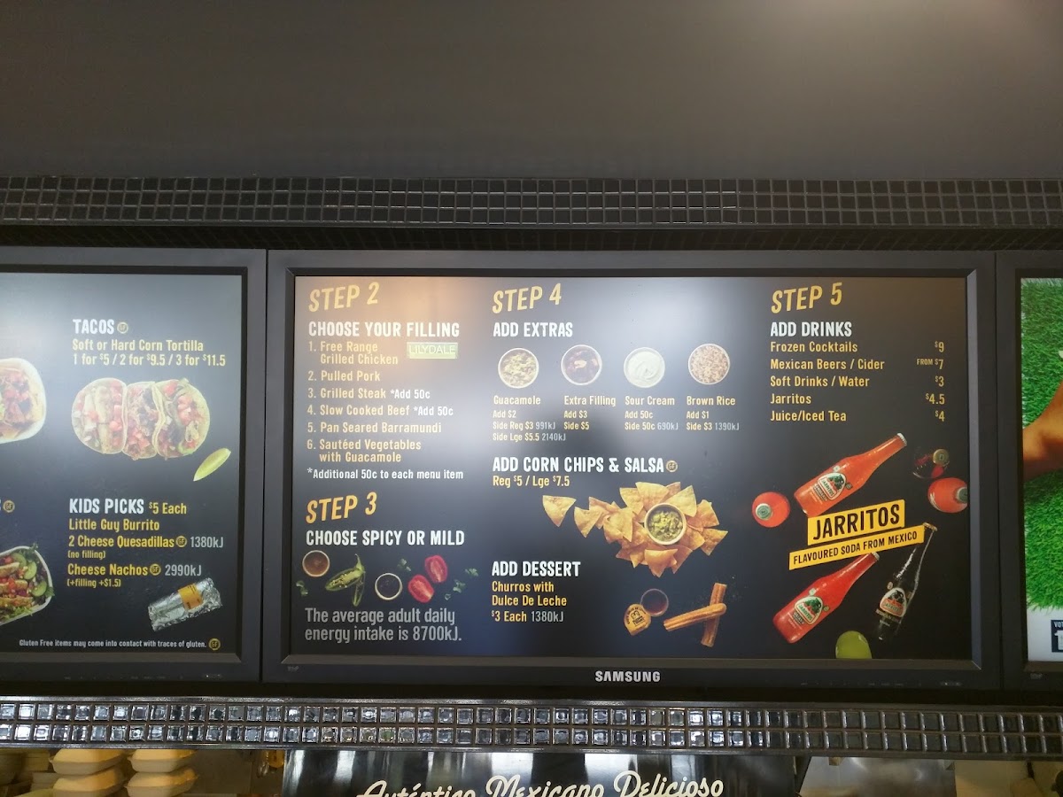 Menu Guzman Y Gomez - Canberra Centre-1