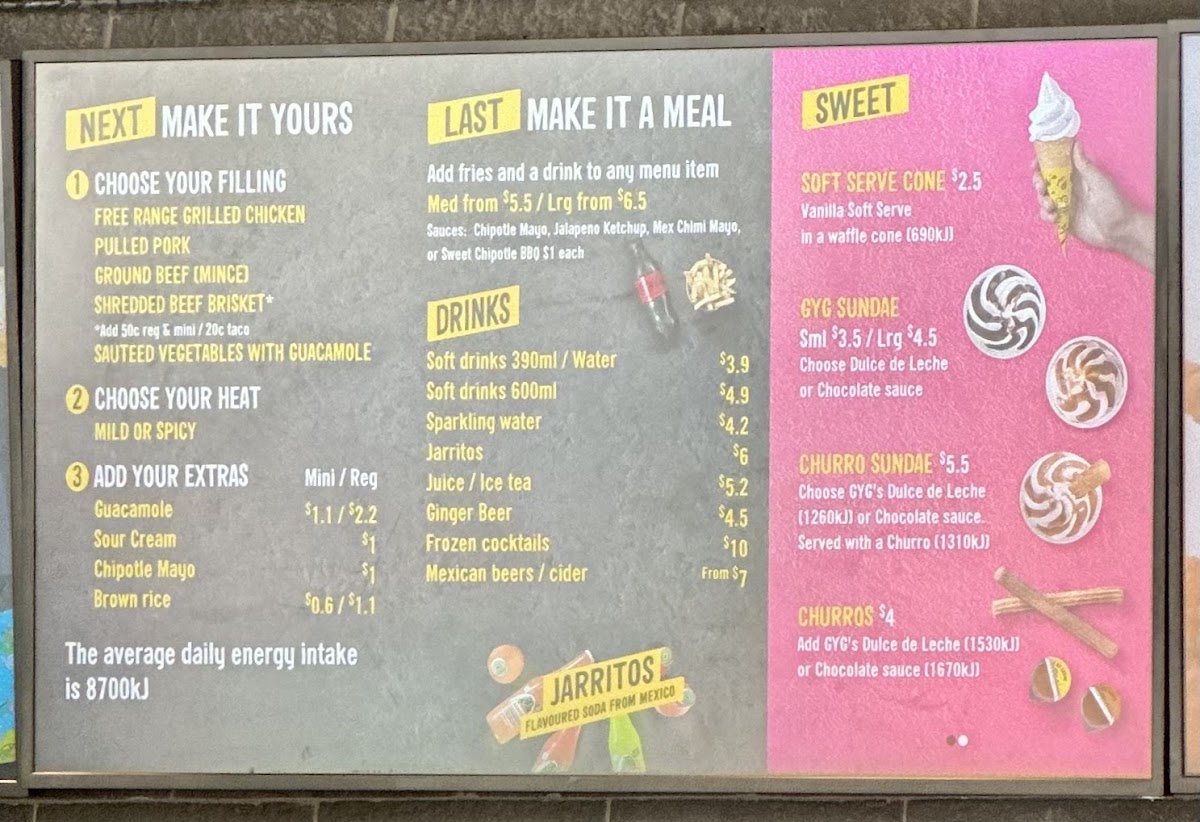 Menu Guzman Y Gomez - Icc Darling Harbour-7