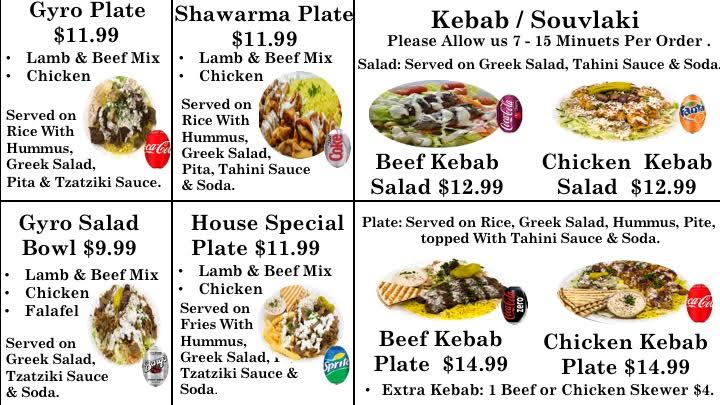 Menu Gyro Express Mediterranean Grill-1