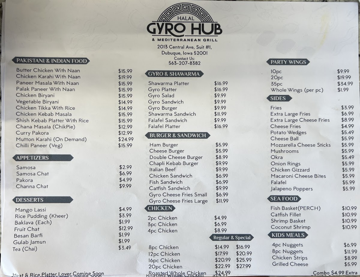 Menu Gyro Hub & Mediterranean Grill-7