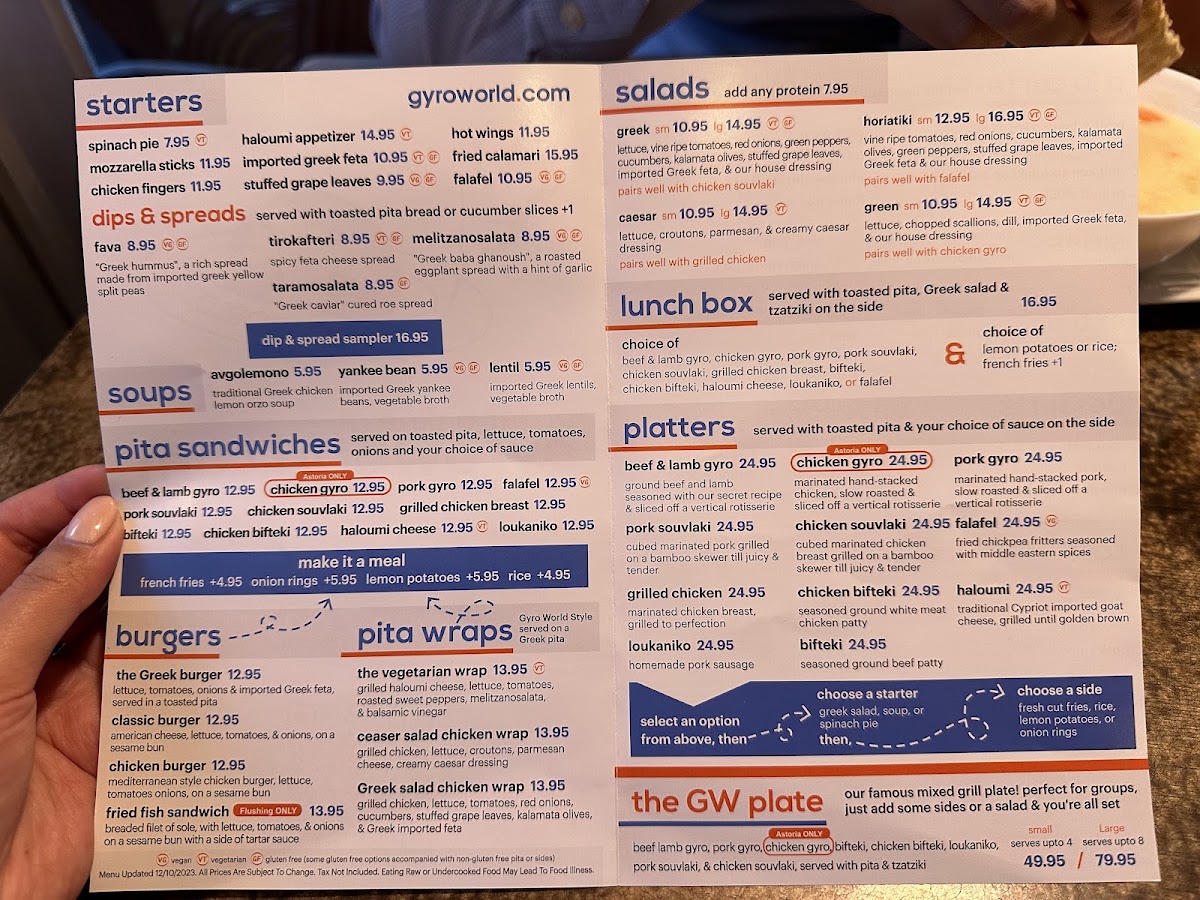 Menu Gyro World Flushing-1