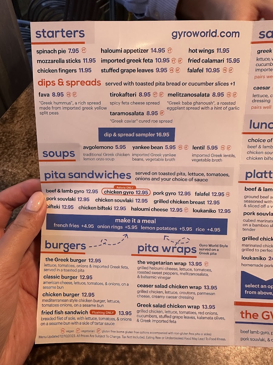 Menu Gyro World Flushing-3