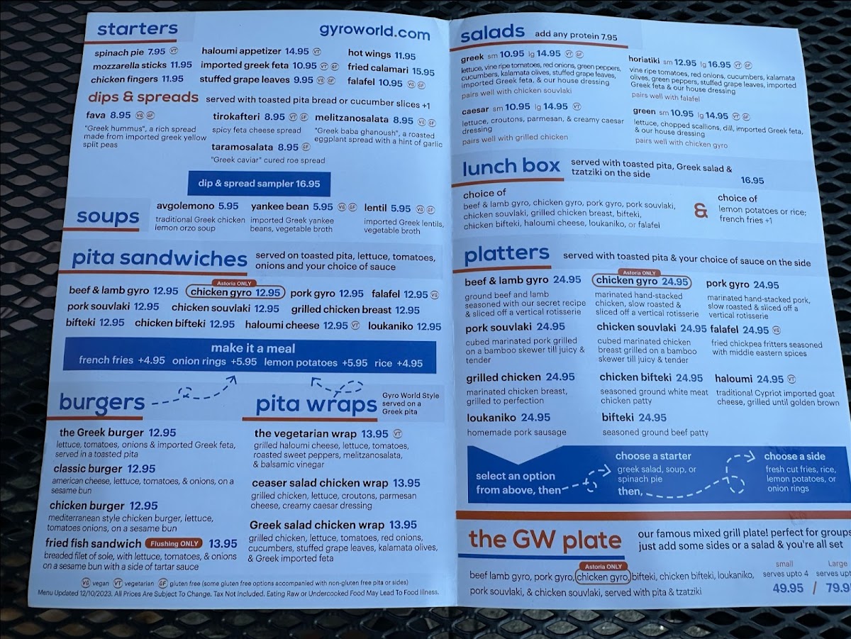 Menu Gyro World Flushing-8
