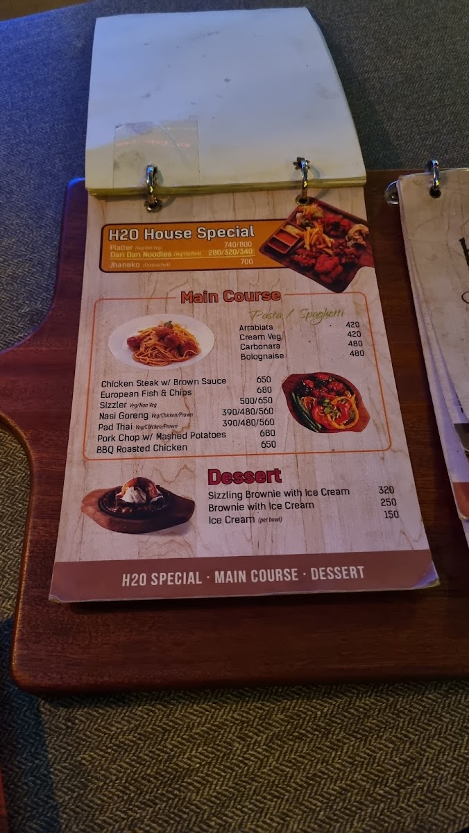Menu H2O Cafe And Pub Thamel-2
