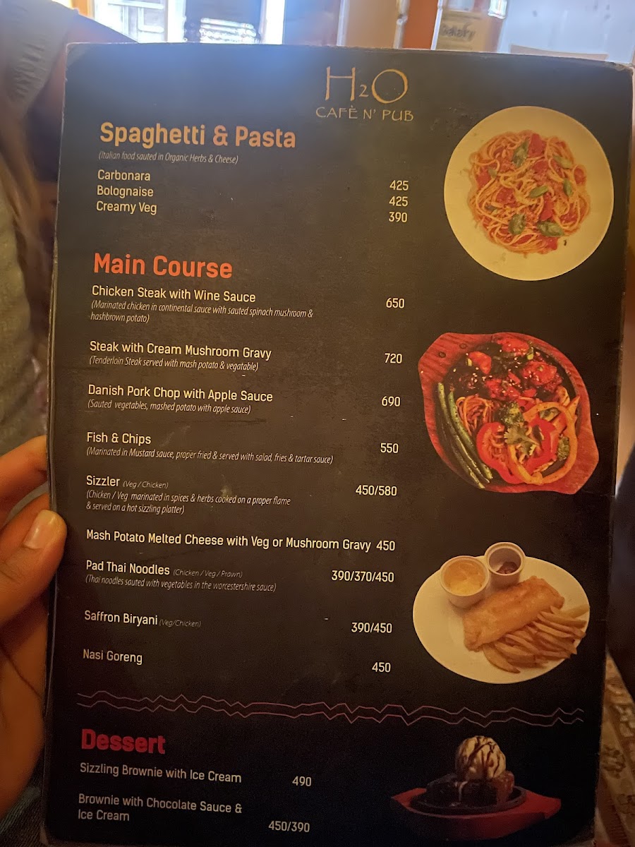 Menu H2O Cafe And Pub Thamel-5