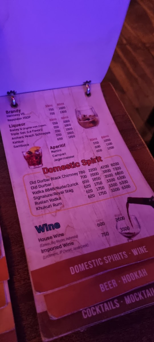 Menu H2O Cafe And Pub Thamel-9