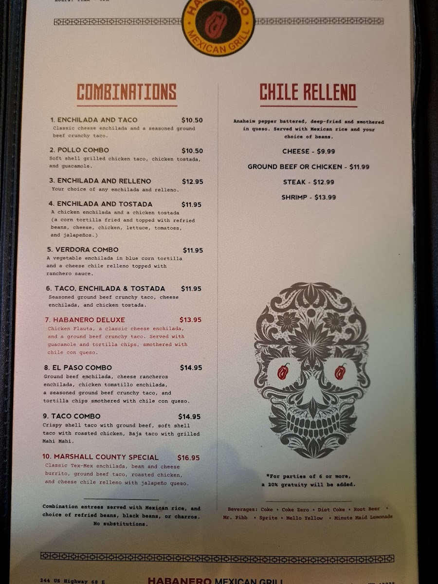 Menu Habanero Mexican Grill-8