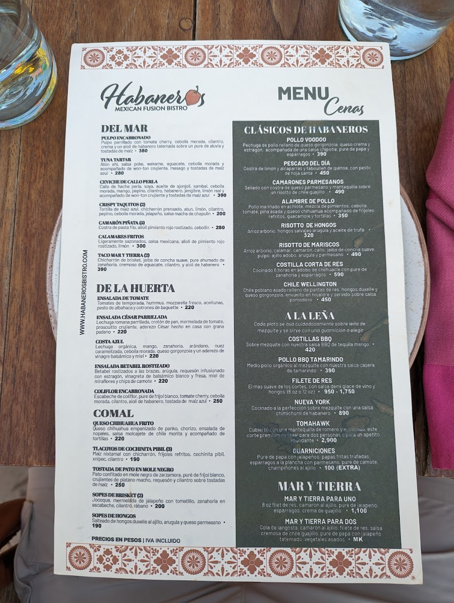 Menu Habaneros Bistro-1
