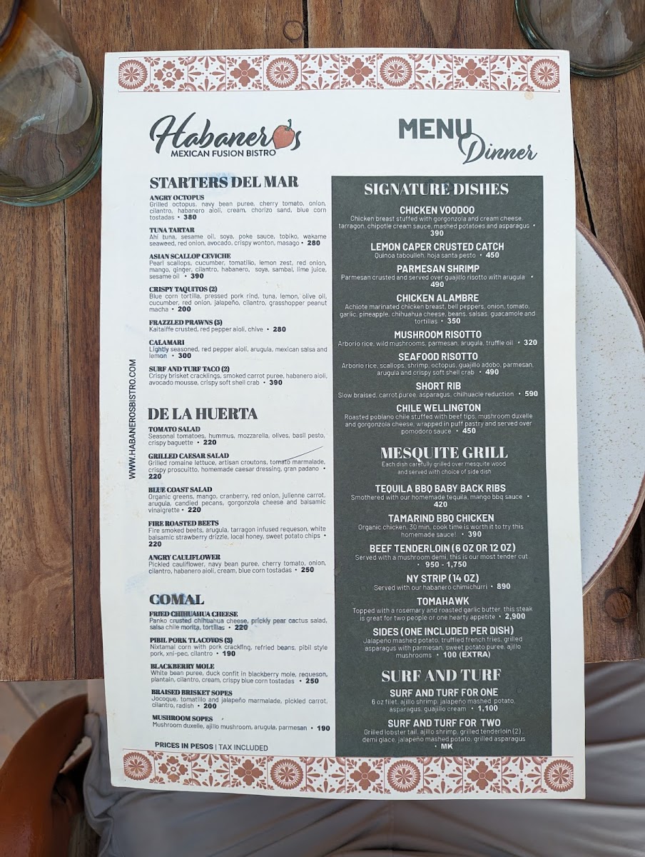 Menu Habaneros Bistro-2