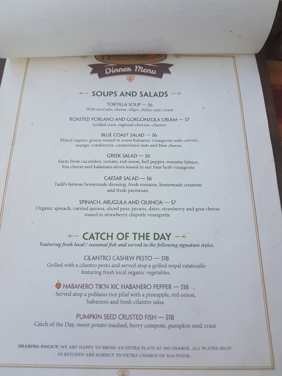 Menu Habaneros Bistro-9
