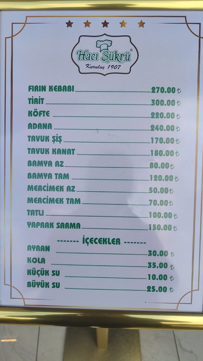 Menu Hacı Sukru Meram-1