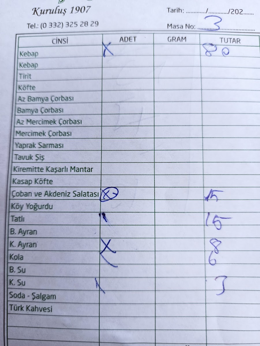 Menu Hacı Sukru Meram-10
