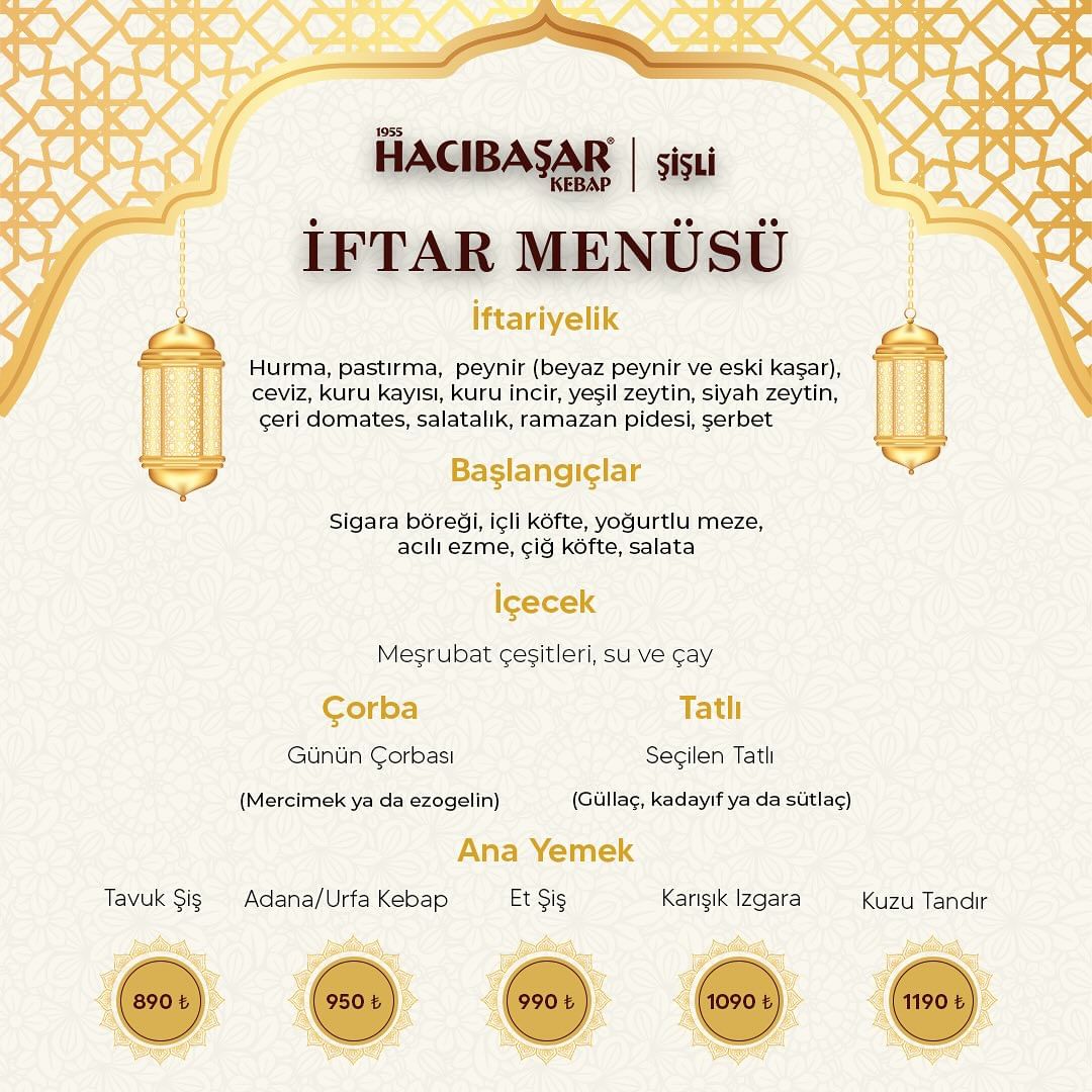 Menu Hacıbaşar - Kebap Katmer Şişli-1