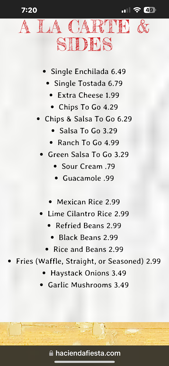 Menu Hacienda Mexican Restaurants-4