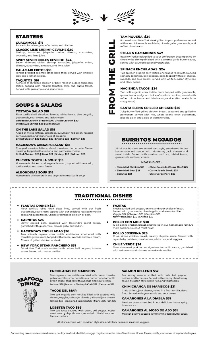 Menu Hacienda On The Lake-7