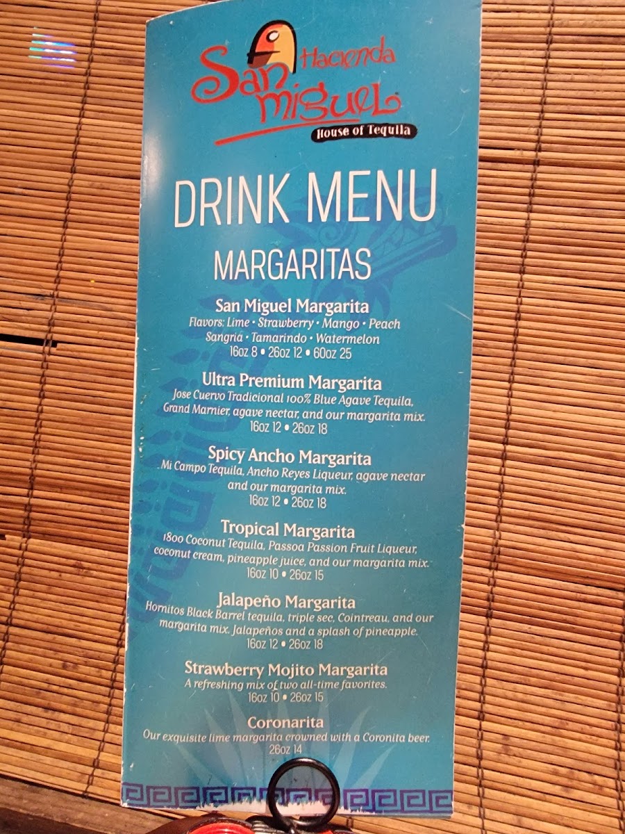 Menu Hacienda San Miguel: House Of Tequila-1
