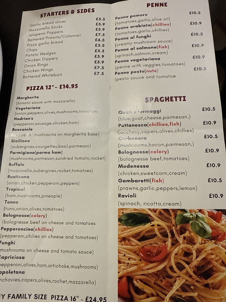Menu Hadrians Italian Cuisine Acton-2