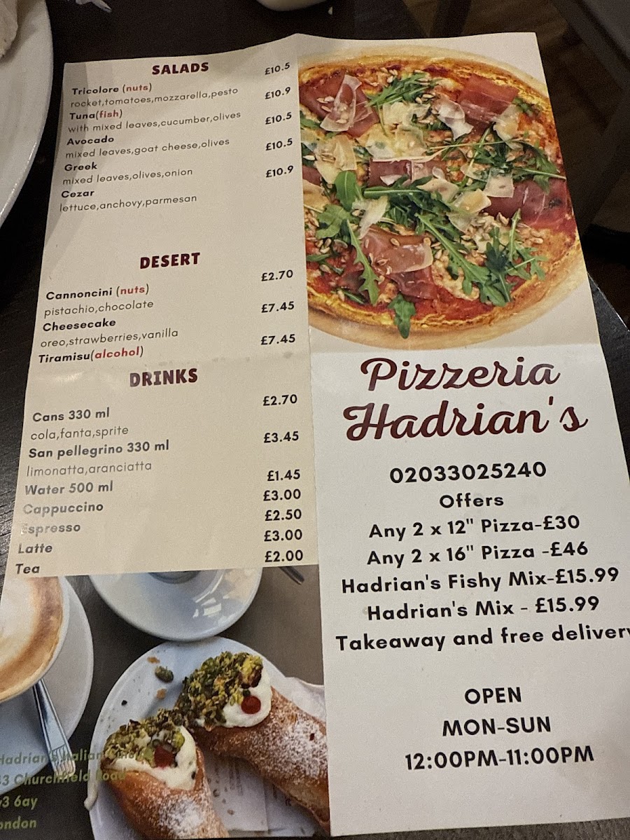 Menu Hadrians Italian Cuisine Acton-3