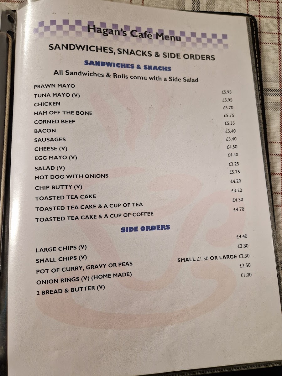 Menu Hagans Cafe & Chip Shop-4