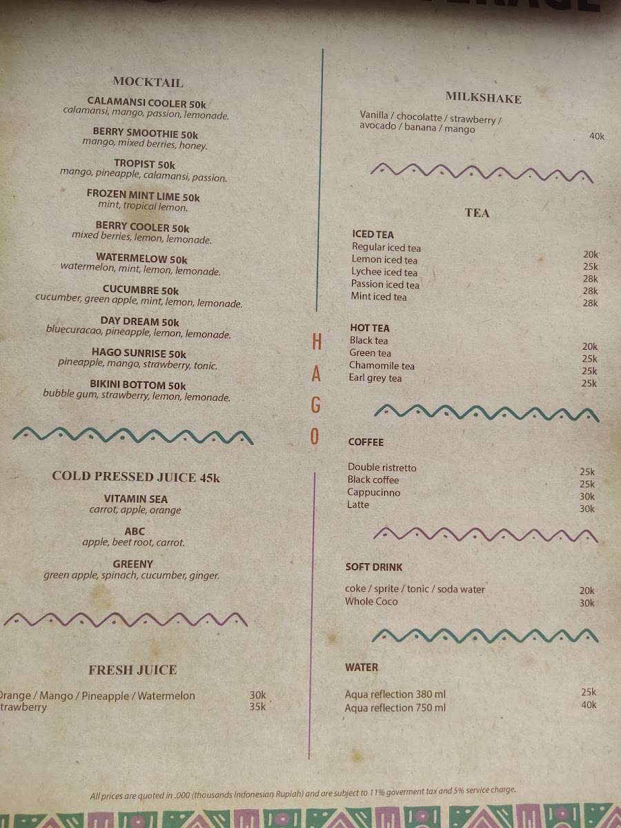 Menu Hago Beach-2