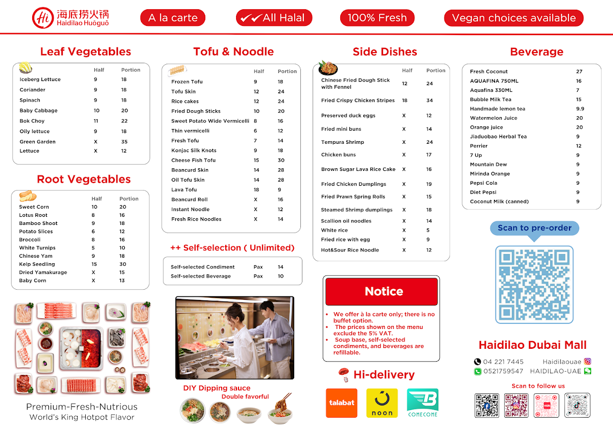 Menu Haidilao Hotpot-1