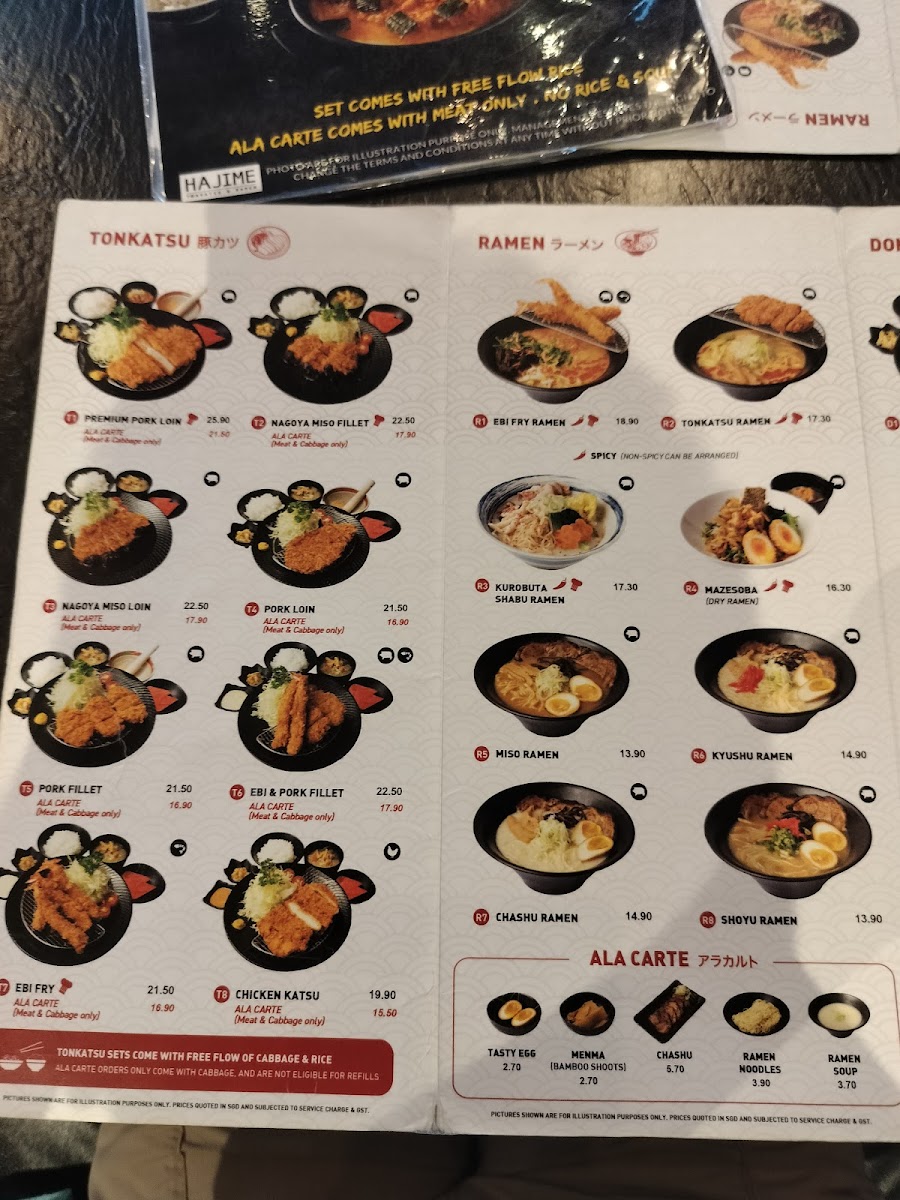 Menu Hajime Tonkatsu & Ramen (Myvillage @ Serangoon Garden)-8