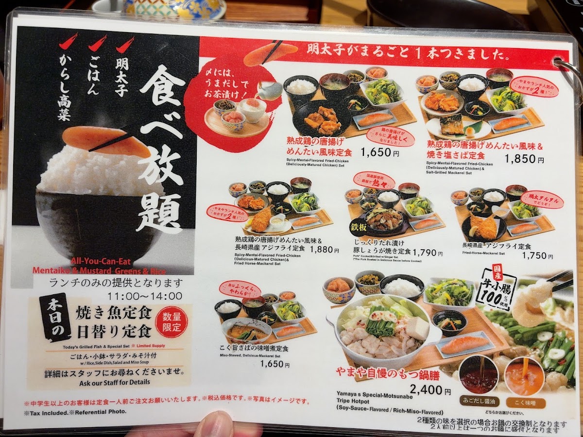 Menu Hakata-Motsunabe Yamaya (Shin-Yokohama)-4