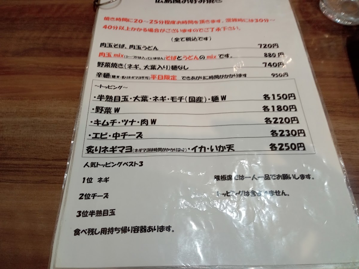 Menu Hakoko-7