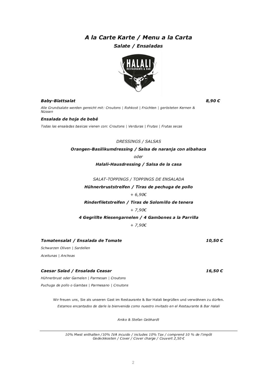 Menu Halali Restaurante & Bar-10