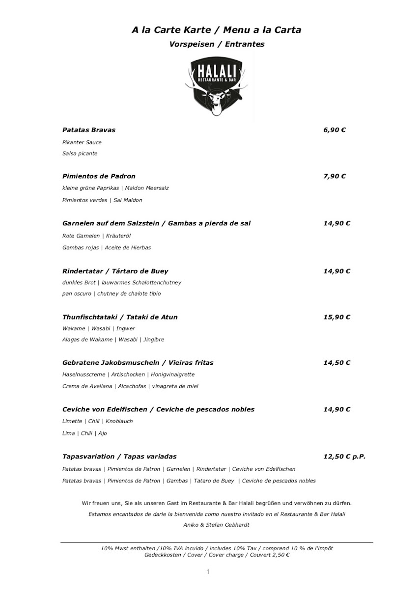 Menu Halali Restaurante & Bar-7