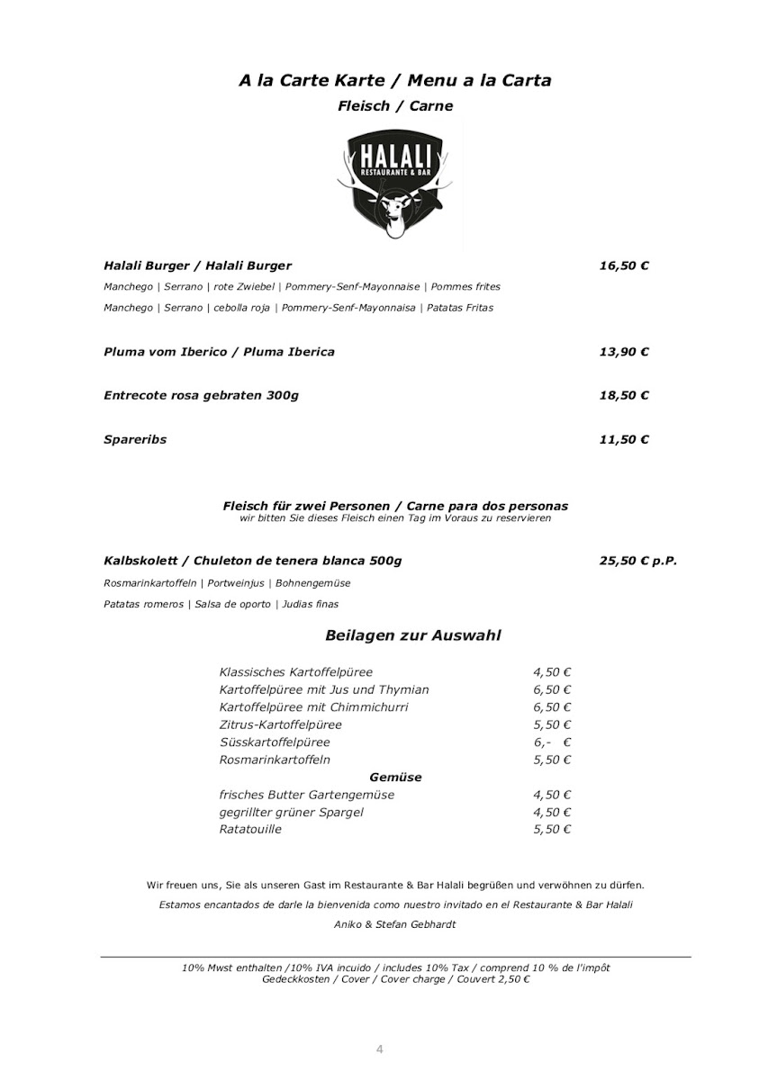 Menu Halali Restaurante & Bar-8