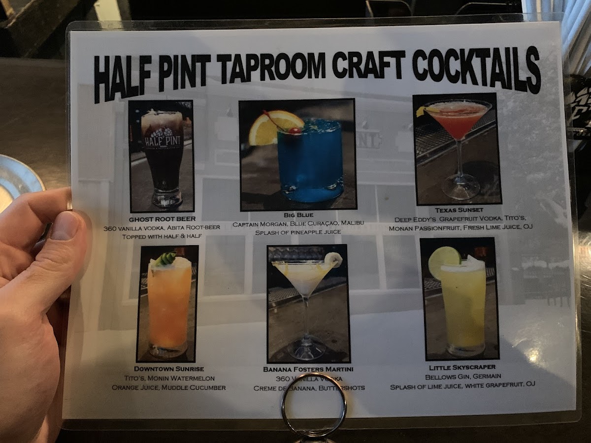 Menu Half Pint Taproom & Restoration Hall-3
