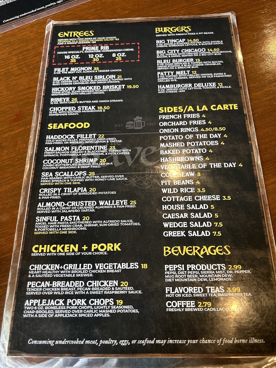 Menu Hall's Tavern At Coventry-3