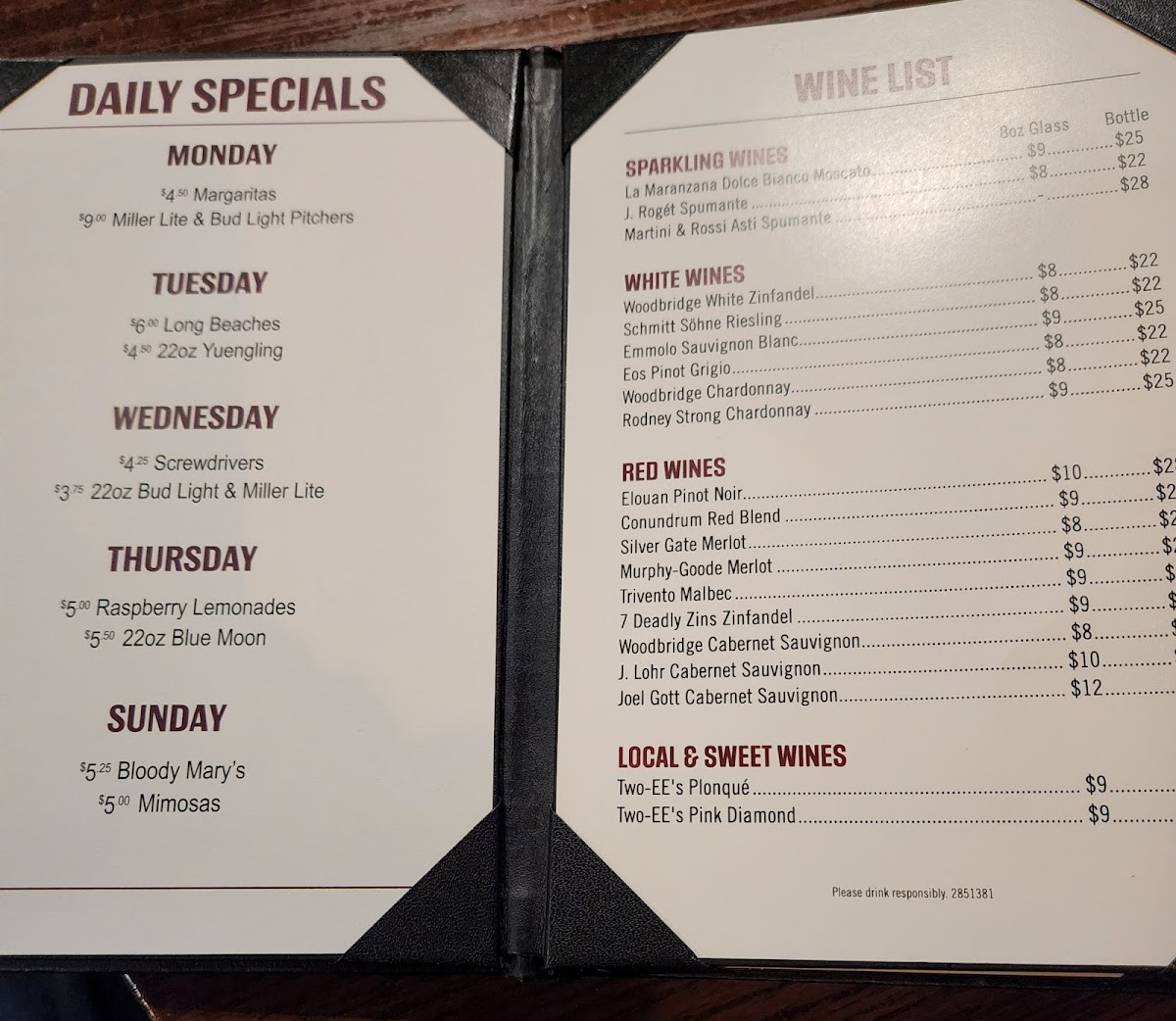 Menu Hall's Tavern At Coventry-6