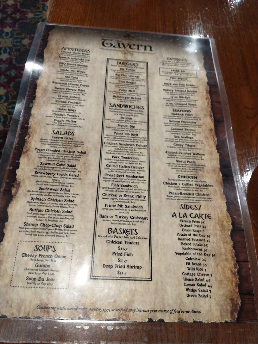 Menu Hall's Tavern At Coventry-8