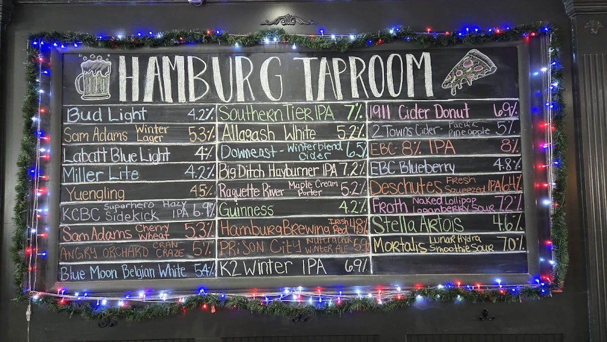 Menu Hamburg Taproom - Just Pizza & Wing Company-6