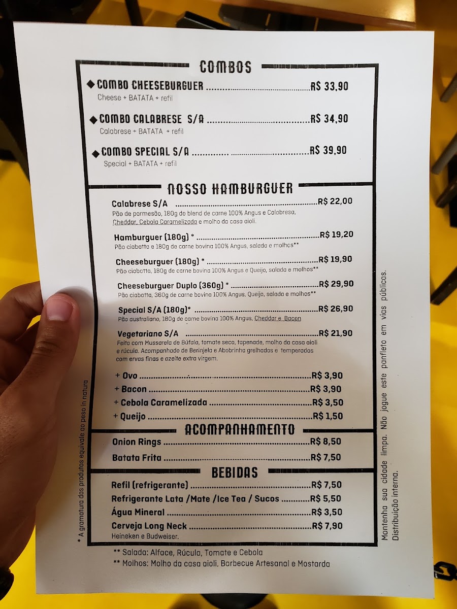 Menu Hamburgueria Sa No Centro - Rj-5