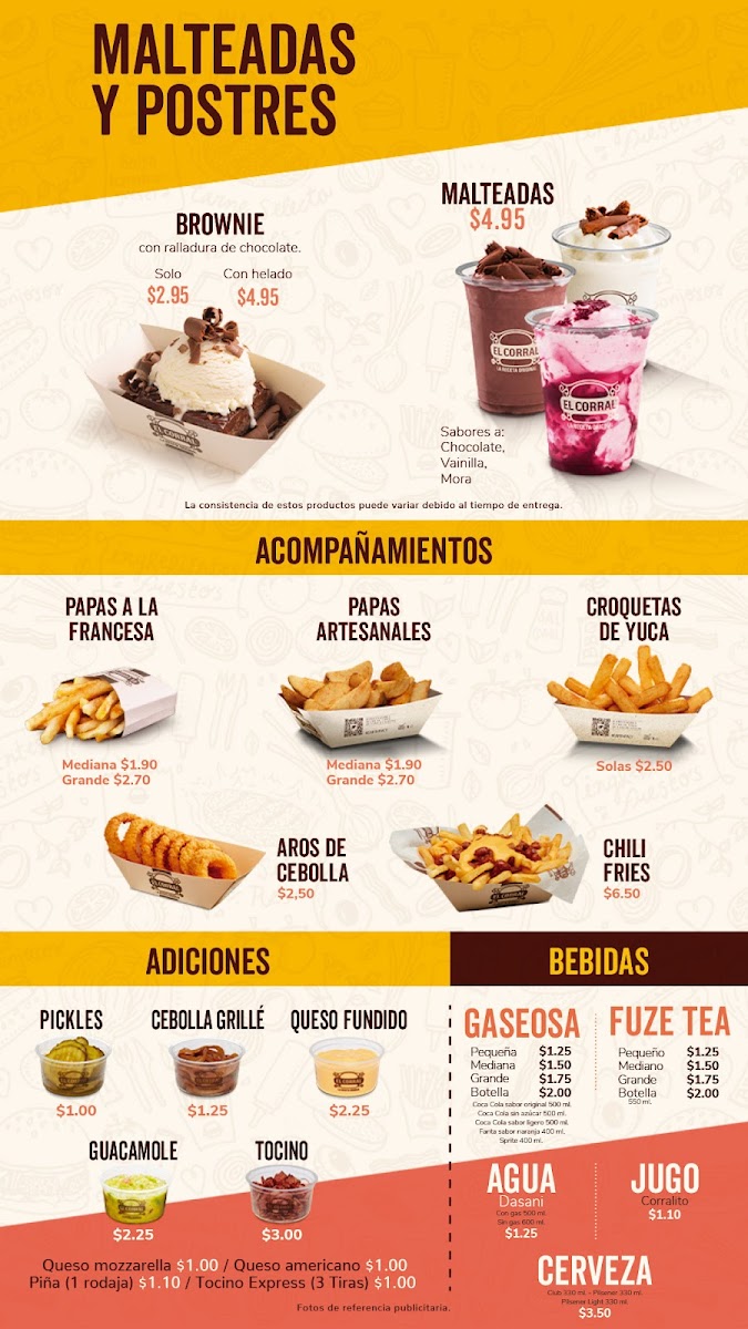 Menu Hamburguesas El Corral Paseo San Francisco - Cumbayá-1