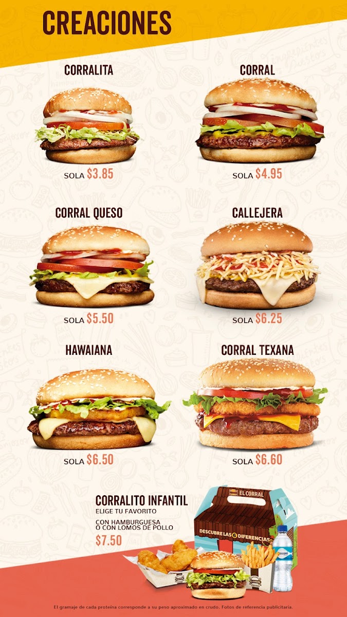 Menu Hamburguesas El Corral Paseo San Francisco - Cumbayá-5