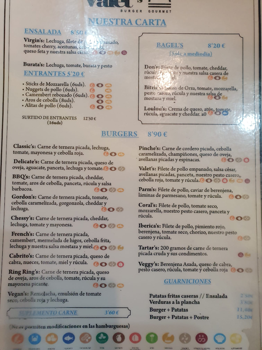 Menu Hamburguesería Valet's Burger Gourmet-2